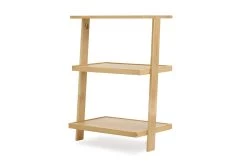 Oak Low Leaning Ladder Shelves