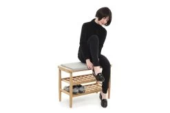 Oak Nesta Shoe Bench 17 Oak Nesta Shoe Bench -Cozy Home Shop Oak Nesta Bench