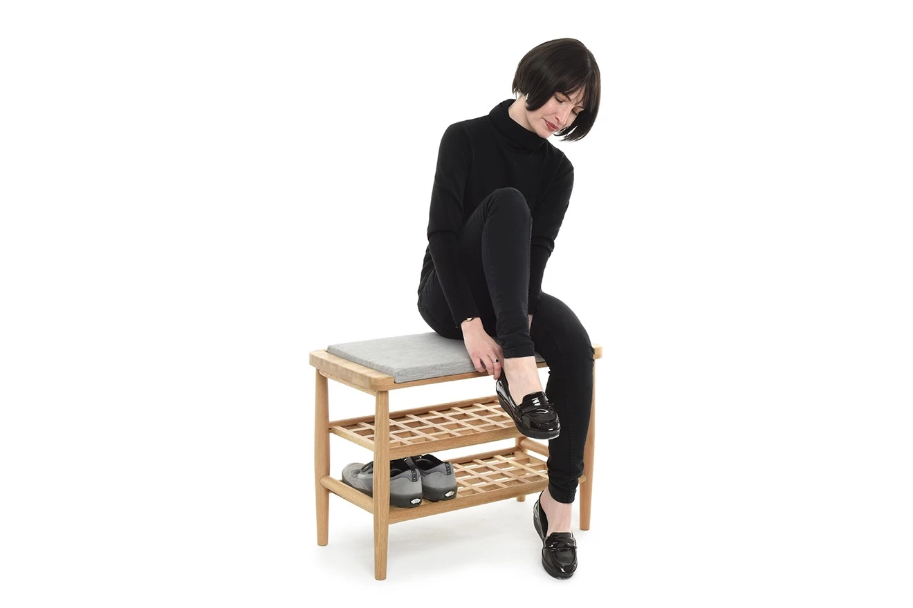 Oak Nesta Shoe Bench 7 Oak Nesta Shoe Bench - Image 7