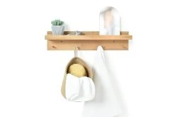 Oak Shaker 4-Hook Rail (60cm)