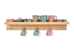 Oak Shaker 5-Hook Rail (80cm) 9 Oak Shaker 5-Hook Rail (80cm) -Cozy Home Shop Oak Shaker 5 Hook 80cm 3