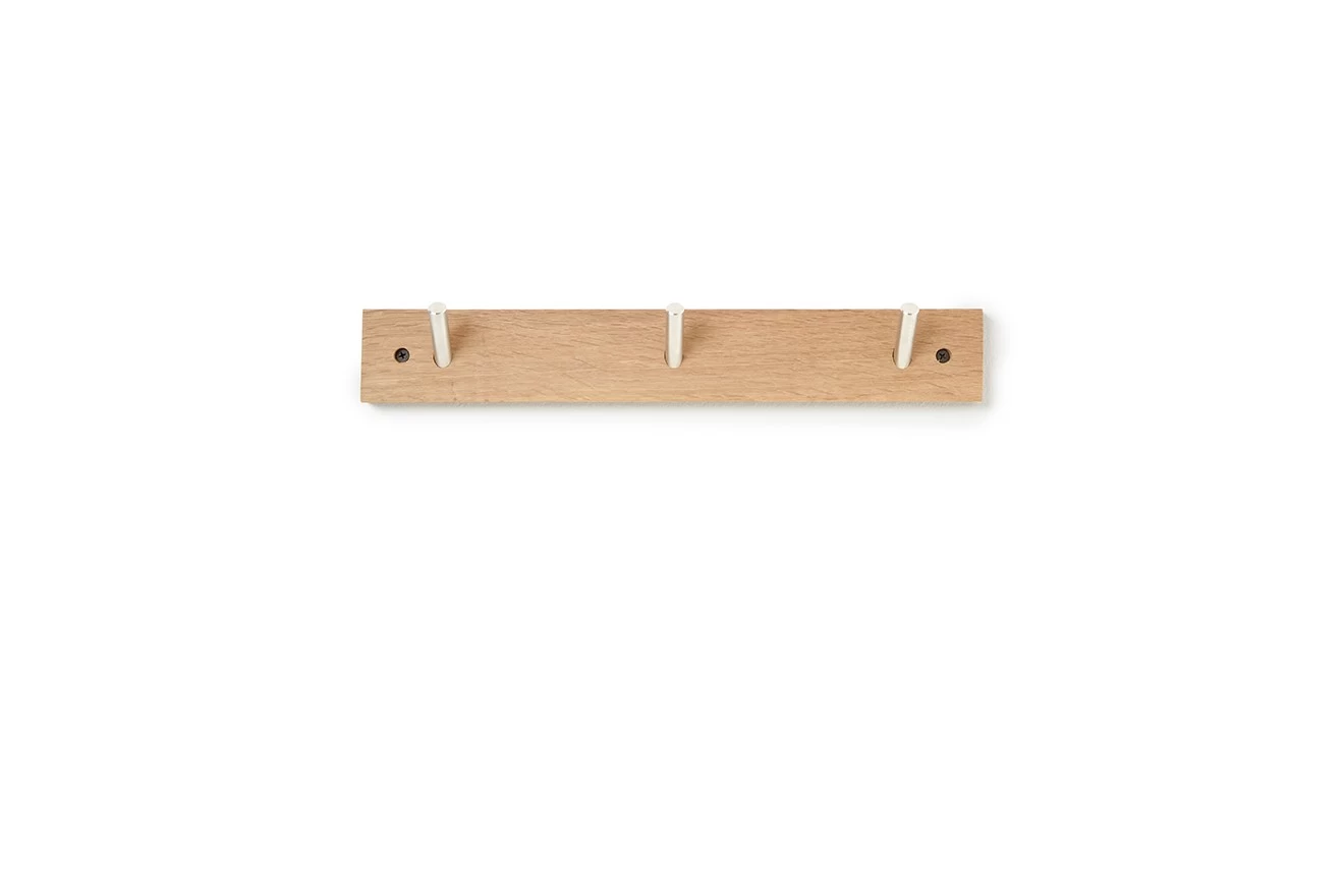 Oak 3 Hook Rail 3 Oak 3 Hook Rail - Image 3