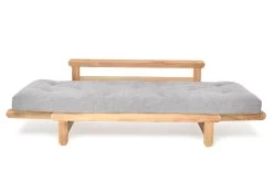 Oak Twingle Sofa Bed -Cozy Home Shop Oak Twingle Coast Weave Pebble Grey 2