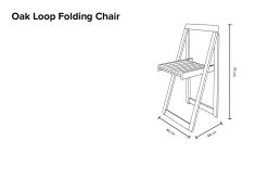 Oak Loop Folding Chair -Cozy Home Shop Oak loop folding chair