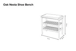 Oak Nesta Shoe Bench 21 Oak Nesta Shoe Bench -Cozy Home Shop Oak nesta shoe bench