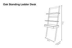 Oak Standing Ladder Desk 17 Oak Standing Ladder Desk -Cozy Home Shop Oak standing ladder desk