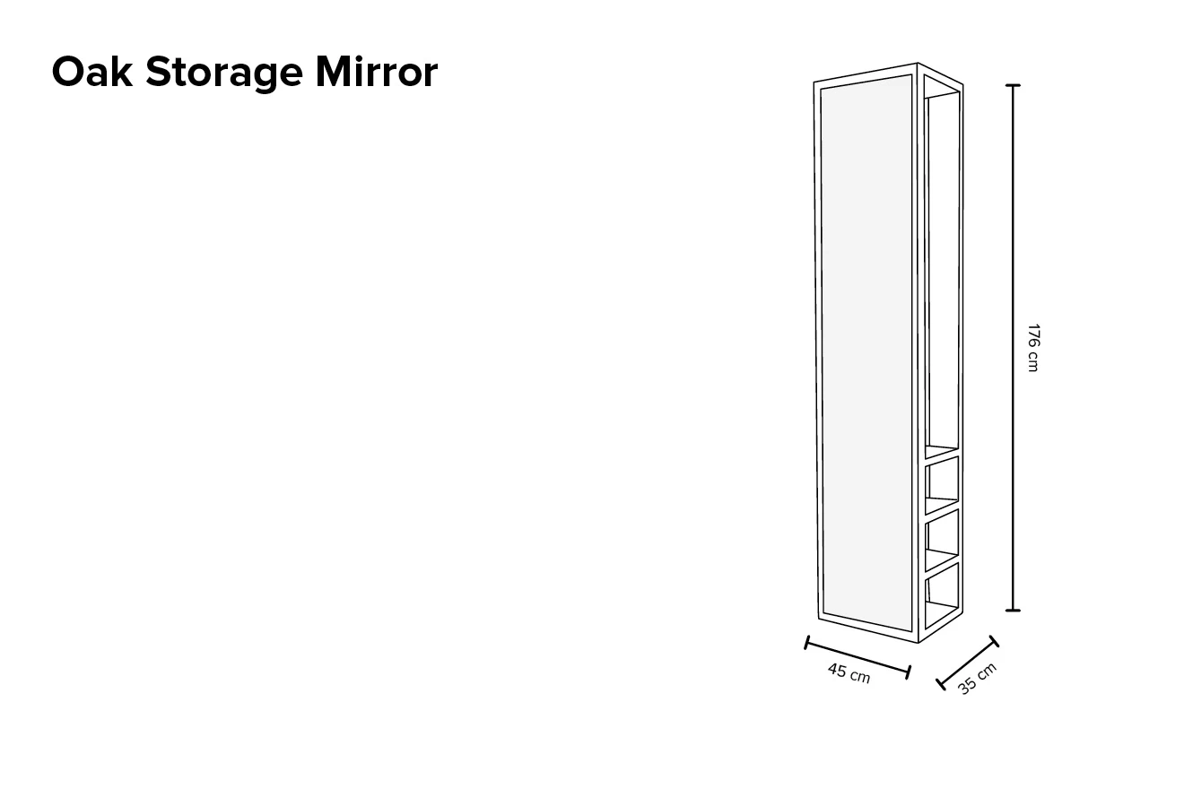 Oak Storage Mirror 4 Oak Storage Mirror - Image 4