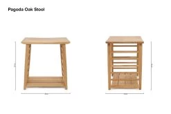 Pagoda Oak Stool -Cozy Home Shop Pagoda Oak Stool w5v0 ws