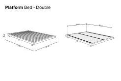 Platform Double Bed Elm Finish -Cozy Home Shop Platform Double fo56 ef