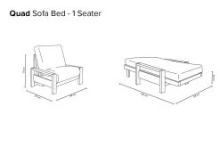 Quad - Single Seater Birch Sofa Bed -Cozy Home Shop Quad One Seater.jpg