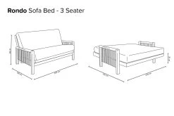 Rondo - 3 Seater Birch Sofa Bed 11 Rondo - 3 Seater Birch Sofa Bed -Cozy Home Shop Rondo Three Seater
