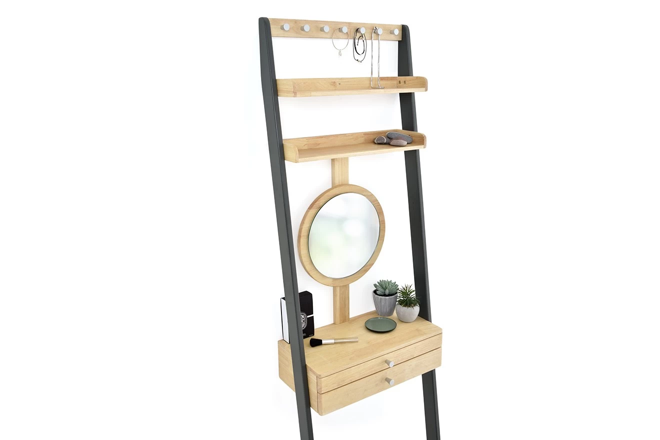 Leaning Ladder Mini Dressing Table (Rubberwood & Pine) 8 Leaning Ladder Mini Dressing Table (Rubberwood & Pine) - Image 8