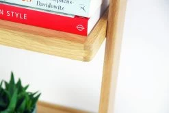 Oak Low Leaning Ladder Shelves -Cozy Home Shop ST SHLF LD OAK 6
