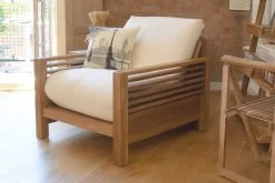 Horizon - Single Seater Oak Sofa Bed -Cozy Home Shop Single Oak Horizon Location Image