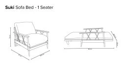 Suki - Single Seater Birch Sofa Bed 11 Suki - Single Seater Birch Sofa Bed -Cozy Home Shop Suki One Seater