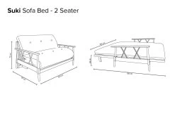 Suki - 2 Seater Birch Double Sofa Bed 13 Suki - 2 Seater Birch Double Sofa Bed -Cozy Home Shop Suki Two Seater