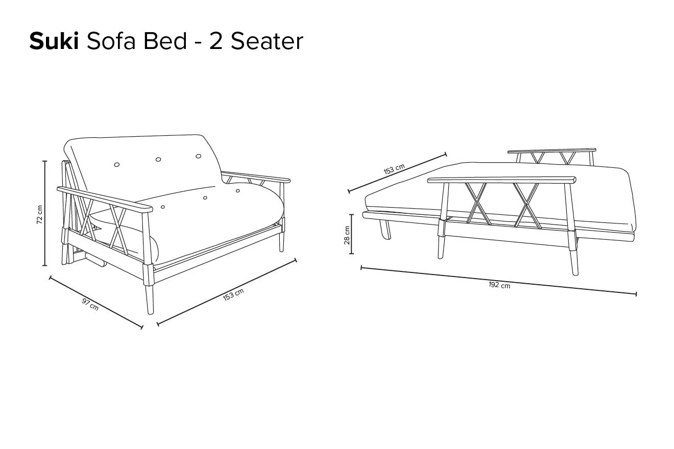 Suki - 2 Seater Birch Double Sofa Bed 7 Suki - 2 Seater Birch Double Sofa Bed - Image 7