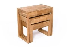 Oak Nest Of Tables -Cozy Home Shop T3 oak nest of tables nested