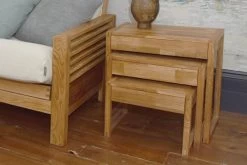 Oak Nest Of Tables -Cozy Home Shop T4 nest of tables Oak