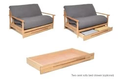 Cuba - 2 Seater Birch Sofa Bed 12 Cuba - 2 Seater Birch Sofa Bed -Cozy Home Shop Two Seat Optional Drawer yo3w xi