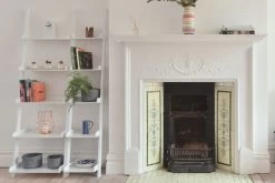 Ladder Shelf -Cozy Home Shop White MDF Leaning Shelves