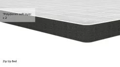 Zip Up Bed - Pebble Grey Coast Weave 16 Zip Up Bed - Pebble Grey Coast Weave -Cozy Home Shop Zip Up Bed cross cut 2019 update axf4 yu