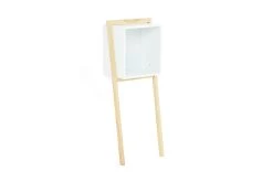Leaning Biblo Cabinet (White) 10 Leaning Biblo Cabinet (White) -Cozy Home Shop biblo shelves white HS 3