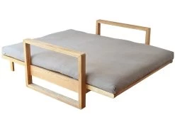 Cuba - 2 Seater Solid Oak Sofa Bed -Cozy Home Shop cuba 2 seater oak sofa bed