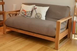 Cuba - 2 Seater Solid Oak Sofa Bed -Cozy Home Shop cuba 2 seater oak sofa bed 4