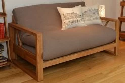 Cuba - 2 Seater Solid Oak Sofa Bed -Cozy Home Shop cuba 2 seater oak sofa bed 5