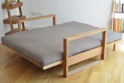 Cuba - 2 Seater Solid Oak Sofa Bed -Cozy Home Shop cuba 2 seater oak sofa bed 6