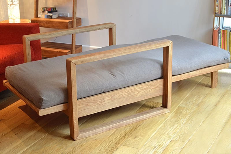 Cuba - Single Seater Solid Oak Sofa Bed 2 Cuba - Single Seater Solid Oak Sofa Bed - Image 2