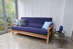 Quad - 3 Seater Birch Sofa Bed -Cozy Home Shop quad bifold birch in navy