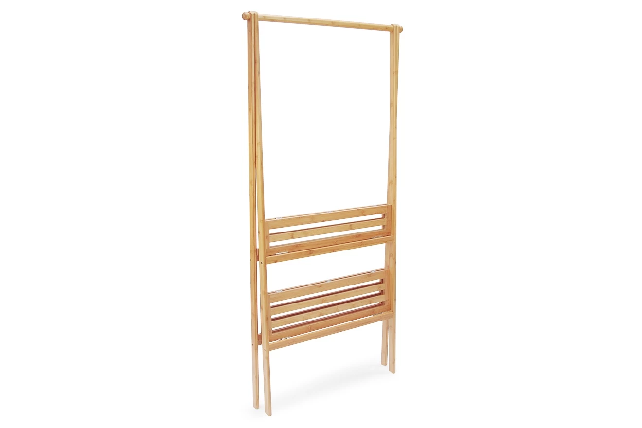 Bamboo 2-Shelf Folding Wardrobe 3 Bamboo 2-Shelf Folding Wardrobe - Image 3