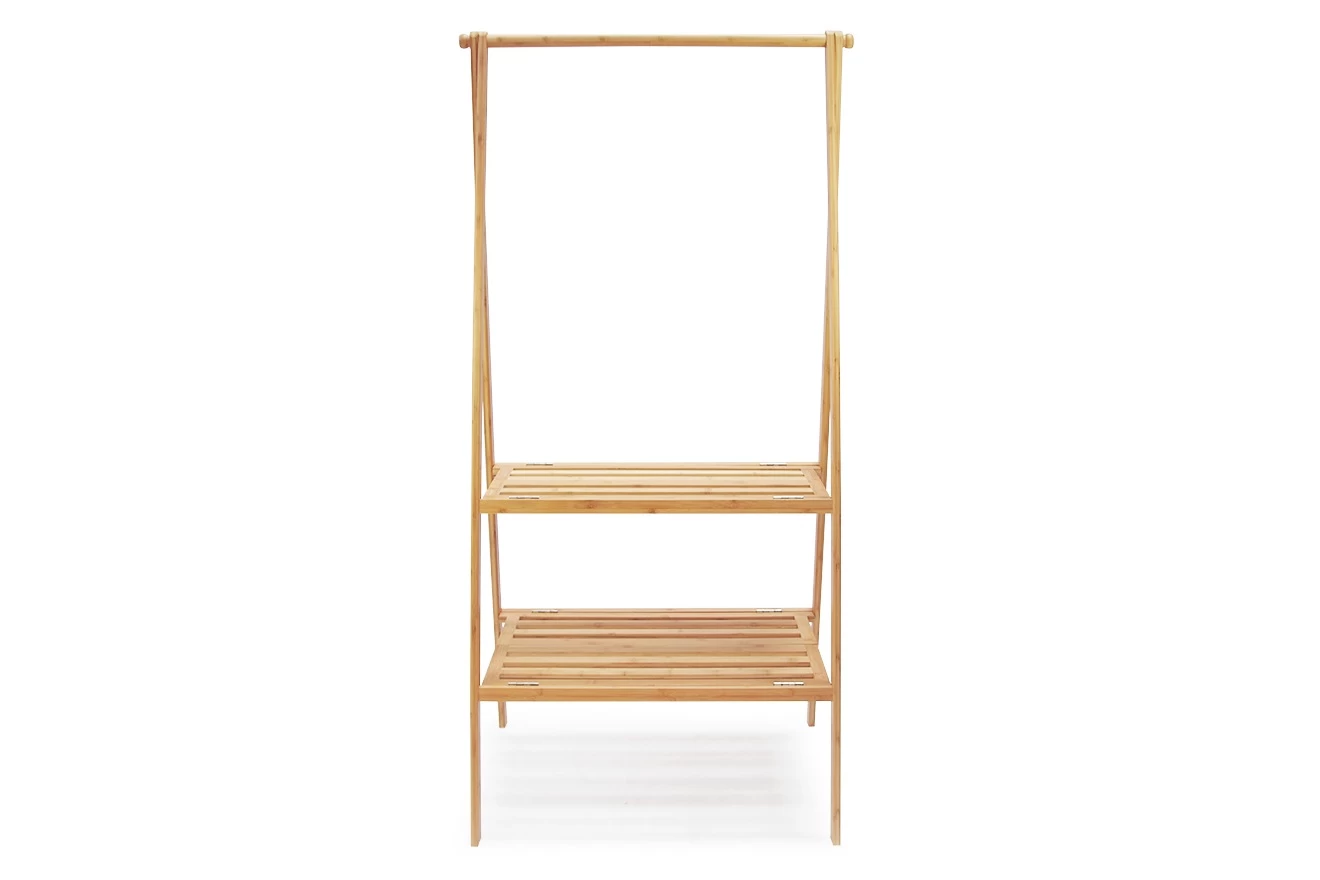 Bamboo 2-Shelf Folding Wardrobe 2 Bamboo 2-Shelf Folding Wardrobe - Image 2